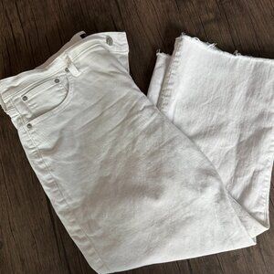 J. Crew Factory White Wide-Leg Crop Petite - 32P